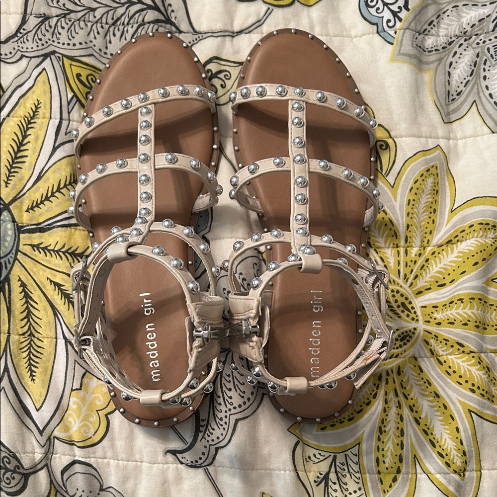 Madden Girl Tan Studded Sandals
